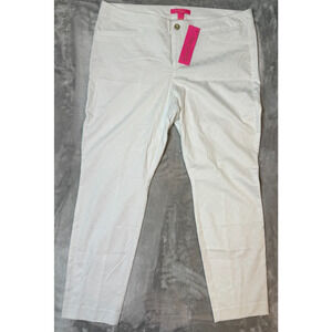 NWT Lilly Pulitzer Size 16 Kelly Ankle Pant in Resort White Preppy Resort Wear